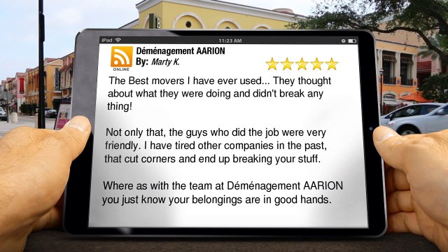 Déménagement AARION Montreal Commentaires | Déménagement AARION Montreal Reviews