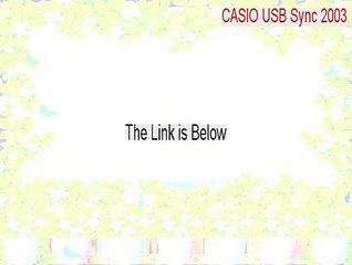 CASIO USB Sync 2003 Full Download (Legit Download)