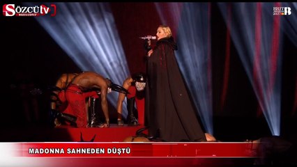 Madonna sahneden böyle düştü