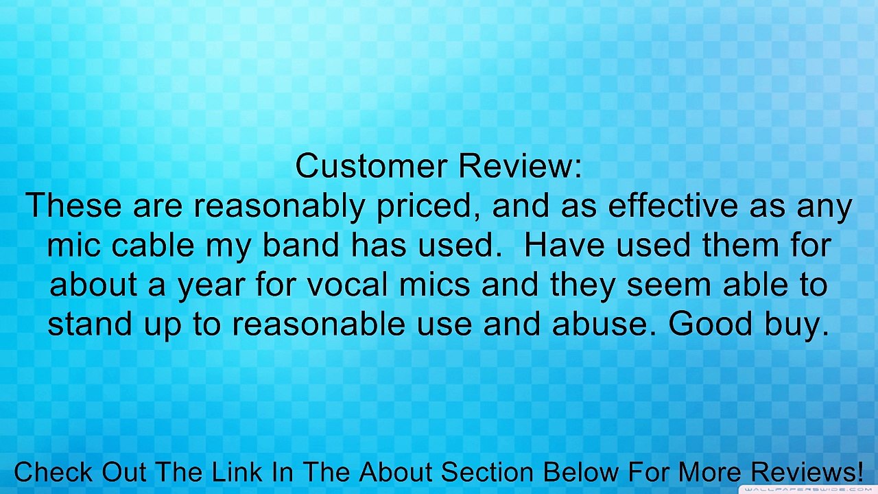 6 Pack Microphone Cables Mic Cable Cord Lo-Z 20 ft XLR Pro-Audio Patch Lot Griffin Review