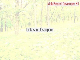 MetaReport Developer Kit Serial [MetaReport Developer Kitmeta report developer kit 2015]