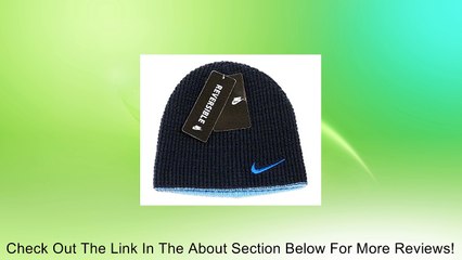 Nike Swoosh Reversible Blue Knit Beanie Skull Cap Boys 8-20 Review