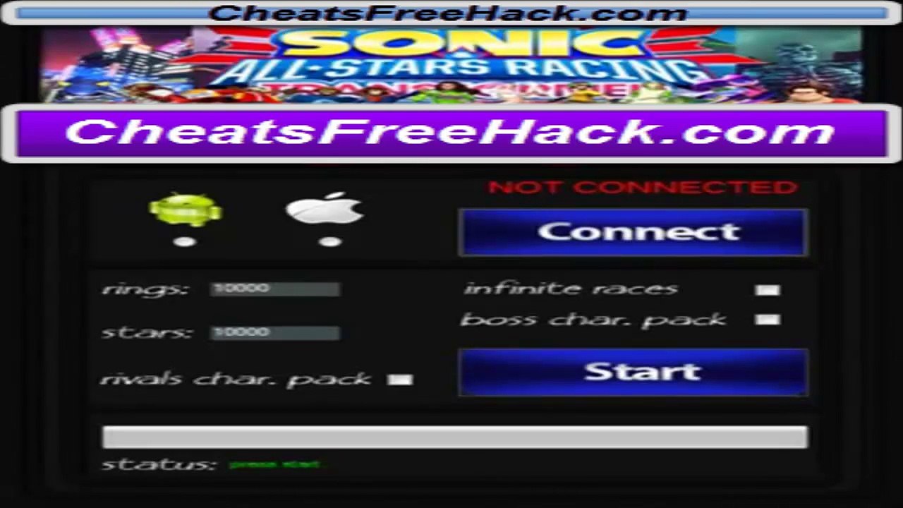 Sonic  All Stars Racing Transformed Hack Rings Stars Hack Tool Free Download 2015