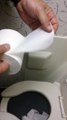 Having some fun in restroom : how to unwind toilet paper so fast...