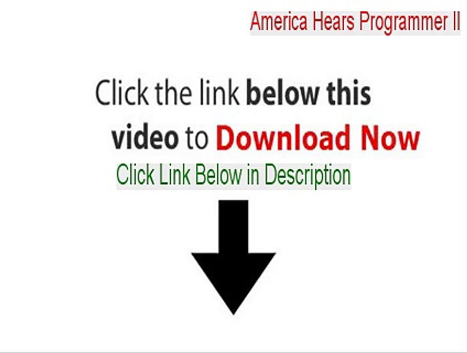 America Hears Programmer II Full Download [Download Now 2015]