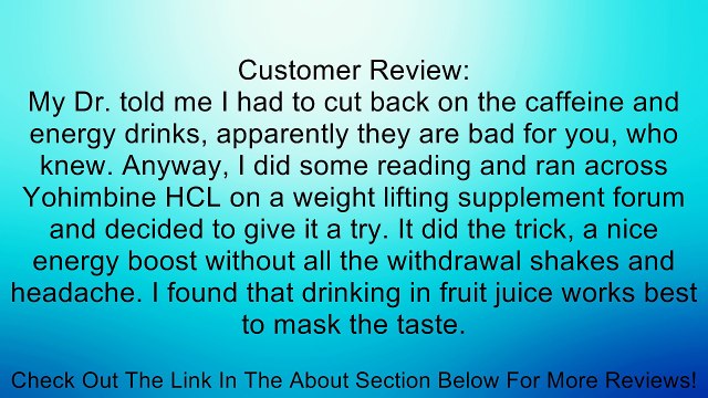 10 Grams (0.35 Oz) Yohimbine HCL 99% Bulk Powder Review