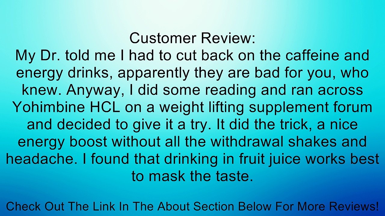 10 Grams (0.35 Oz) Yohimbine HCL 99% Bulk Powder Review