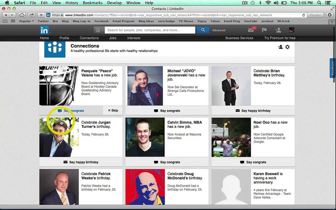 How to send an email to all your contacts in Linkedin with Vancouver mortgage broker Mark Fidgett