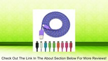 Eversame Pack of 10 Colorful Hi-Speed Extra Long 6 FEET FT 2M Nylon Braided Durable Universal USB 2.0 Micro USB Charging/Sync Data Cable For Samsung Galaxy S4, S3, Note 2, HTC, Motorola, LG, PS4, Xbox one Kindle Fire Phone Most Android Tablets, Android Ph