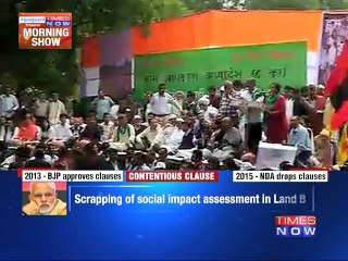 All out land bill war against BJP