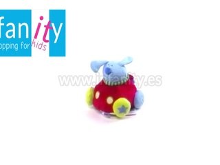 Perrito inquieto peluche haba