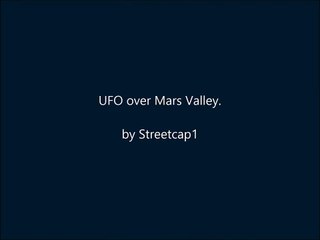 UFO over Martian Valley. HD