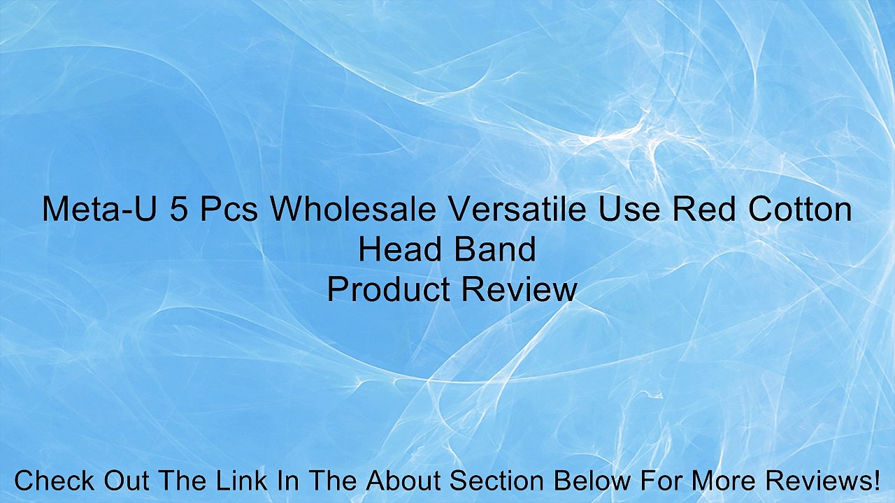 Meta-U 5 Pcs Wholesale Versatile Use Red Cotton Head Band Review