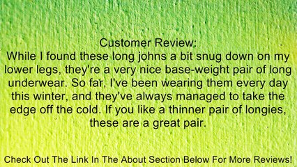 Duofold Men's Varitherm Performance Base Layer Thermal Pant Review