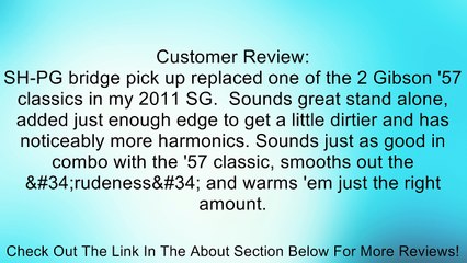 Seymour Duncan SH-PG1b Pearly Gates Bridge Pickup, Nickel Cover Review