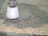 With a waterjet cutting machine, marble cutting video