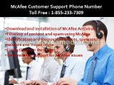McAfee customer support 1-855-233-7309 phone number