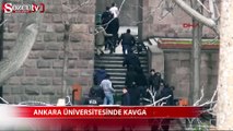 Ankara Üniversitesi'ndeki kavgadan şoke eden görüntüler