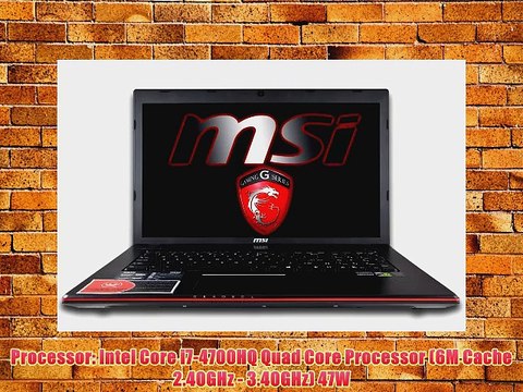 MSI GE70 Apache Pro-012 17.3 i7-4700HQ 16GB 500GB SSD 1TB HDD Nvidia GTX 860 2GB Blu-Ray