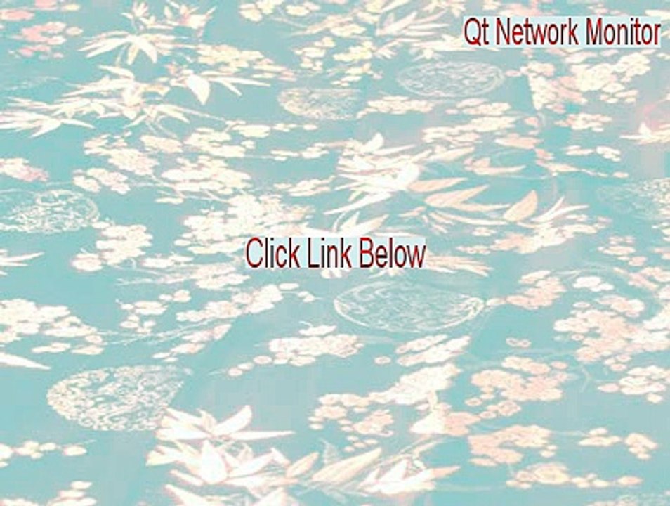 Qt Network Monitor Cracked (qt network monitor source)