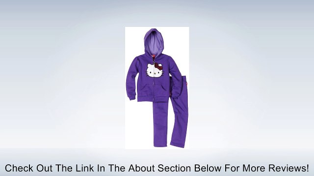 Hello Kitty Little Girls' Fashionable Sequin Bow On Fleece Active-Wear Set, Royale Purple, 3T Review