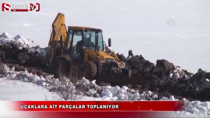 Uçaklara ait parçalar toplanıyor