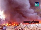 Fire guts shanty town in Karachi's Gulshan-e-Iqbal