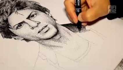 Drawing With Dots - Shah Rukh Khan by Fifipewz