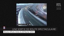 Un automobiliste chute depuis un échangeur autoroutier