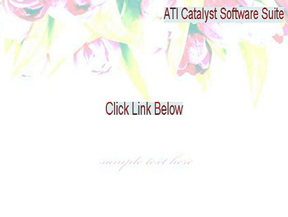 ATI Catalyst Software Suite (Windows Vista 64-bit / Windows 7 64-bit / Windows 8 64-bit) Download Free [ati catalyst software suite windows 8 2015]