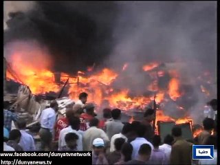 Dunya News - Karachi: Huts on PM route torched