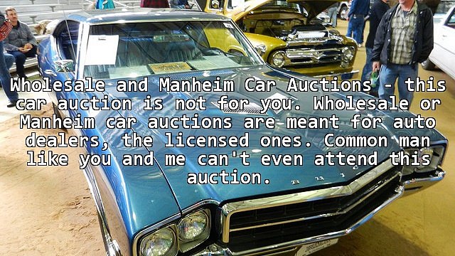Look to car auctions for a great deal
