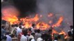 Karachi- Huts on PM route torched