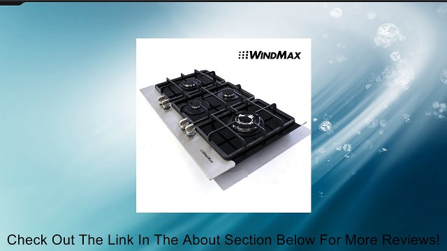 36 LPG & NG Tempered Glass Built-in Kitchen 4 Burner Gas Hob Stainless Steel Cooktops Cooker Top Review