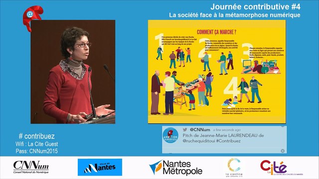 Pitch de la Ruche qui dit oui lors de la 4e journée contributive à Nantes