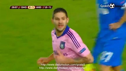 Aleksandar Mitrovic Goal Dinamo Moscow 0 - 1 Anderlecht Europa League 26-2-2015