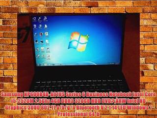 Samsung NP600B4B-A01US Series 6 Business Notebook Intel Core i5-2520M 2.5Ghz 4GB DDR3 320GB