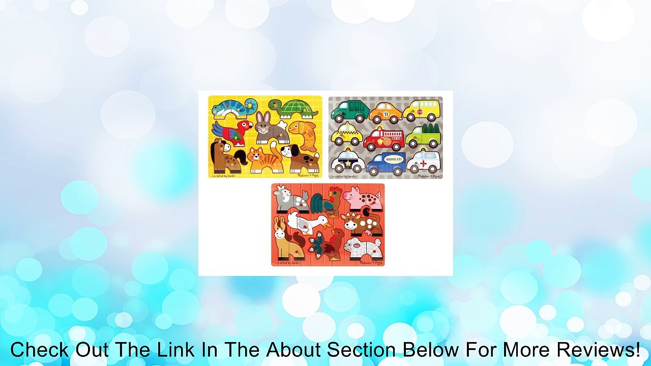 Melissa & Doug Deluxe Mix 'n Match Peg Puzzle 3 Pack Bundle Review