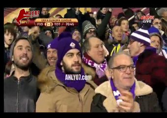 هدف محمد صلاح مع فيورنتينا في توتنهام بالدوري الاوروبي 26 فبراير 2015