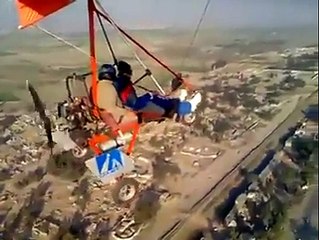 Talented Pakistani created plane with bike engine