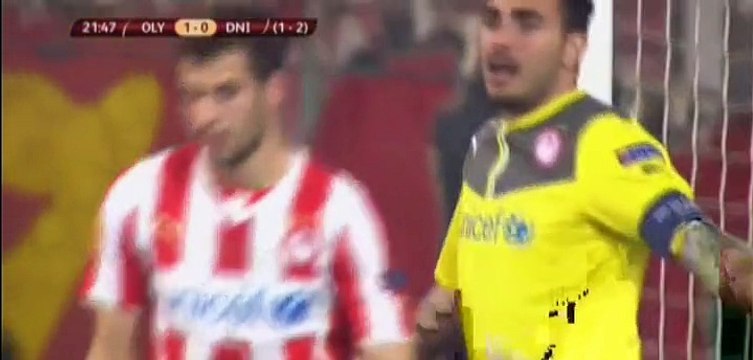Goal Fedeckyj A. - Olympiakos Piraeus 1 - 1	Dnipro - Europa League - Play Offs - 26/02/2015