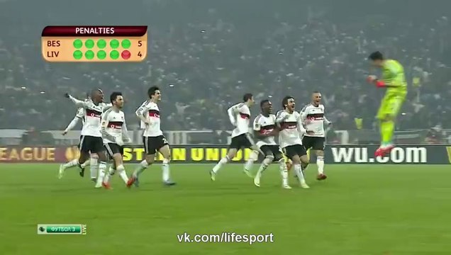 Besiktas 1 - 0 Liverpool [PEN: 5 - 4] All Goals and Full Highlights 26/02/2015 - Europa League