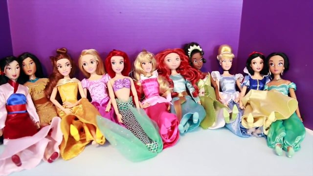 Disney Princess Doll Collection 12 ARIEL Litlte Mermaid Rapunzel Tangled Snow White Cinderella