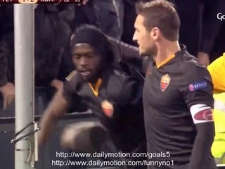 Gervinho Goal Feyenoord 1 - 2 AS Roma Europa League 26-2-2015