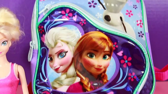 Disney Frozen SURPRISE Backpack Olaf Princess Anna Surprise Egg SHOPKINS Barbie Kelly Toys Opening