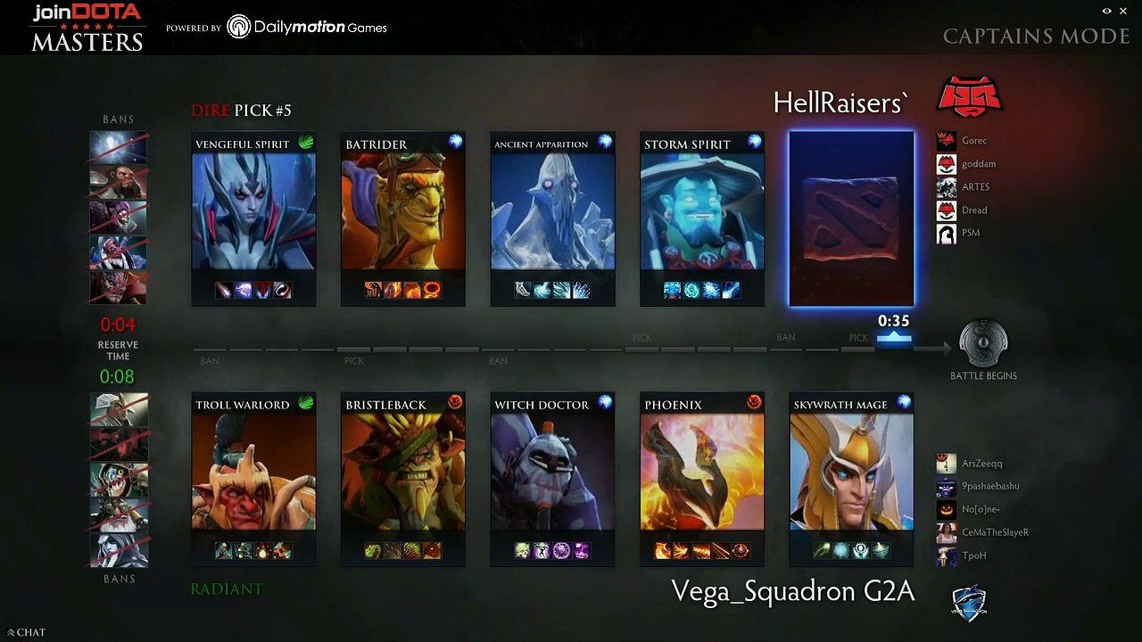 HellRaisers vs Vega Game 3 - joinDOTA Masters @TobiwanDota @DotaCapitalist