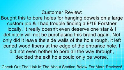 Steelex D2848 Forstner Bit, 9/16-Inch Review