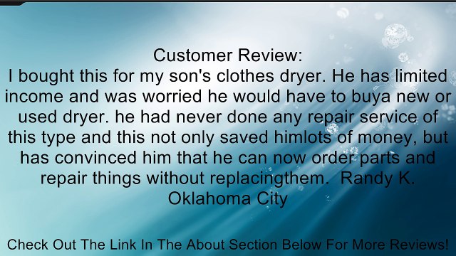 279838 DRYER HEATING ELEMENT FOR WHIRLPOOL KENMORE MAYTAG Review