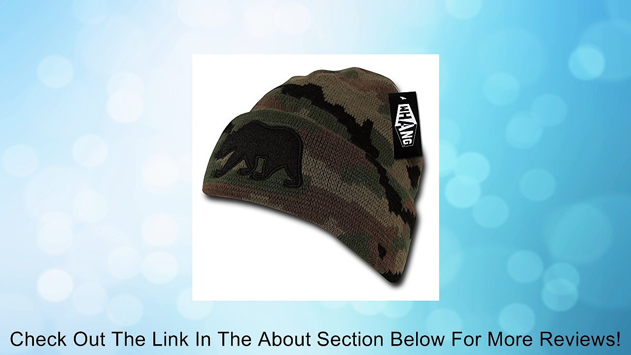 WHANG Cali Bear Camo Cuff Beanies, Woodland Review