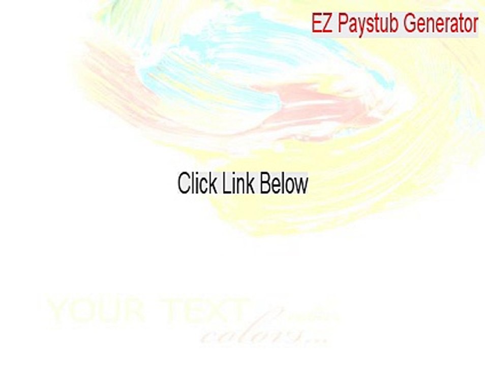 EZ Paystub Generator Full Download (Legit Download)